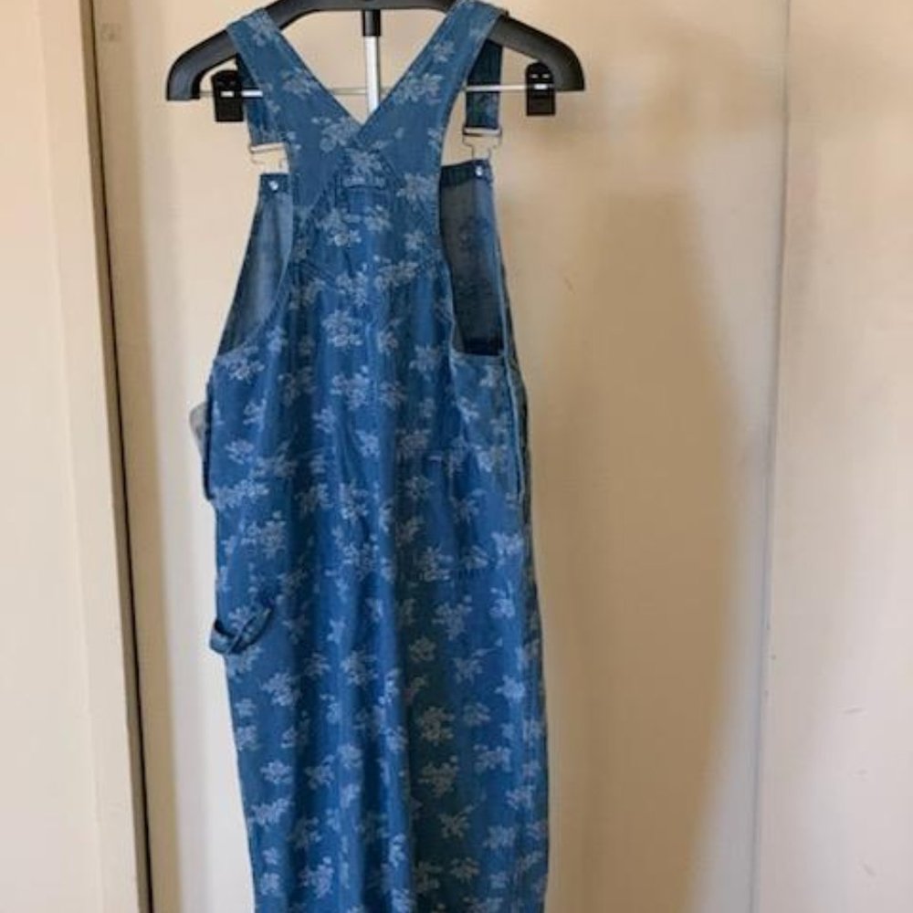 London Times Denim Overall Maxi Dress